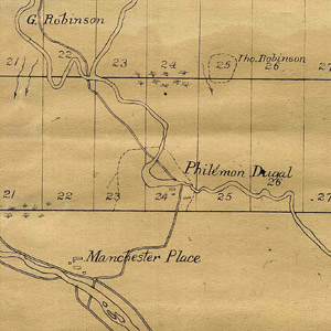 1821 Map of Rawdon Township - Manchester Place